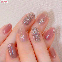 Fgrgr เล็บปลอมสีชมพูกับมุก Rhinestone ไม่ทำร้ายมือไม่ง่ายที่จะทำลายเล็บสำหรับ Cewek Seksi ชุดแต่งเข้ากันเล็บปลอมสีชมพูกับมุกพลอยเทียมไม่ทำร้ายมือไม่หักเล็บง่ายสำหรับ FGR-MY ชุดแต่งเข้ากัน Cewek Seksi