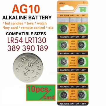 Alkaline Type Coin Cell AG10 Lr1131 1.5V Button Battery - China