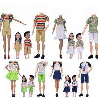 A Family of Four Doll Lovers Family Parent-Child Set for Barbie and Prince Ken 14cm Children 39;s Clothes Changing Little Girl Toys