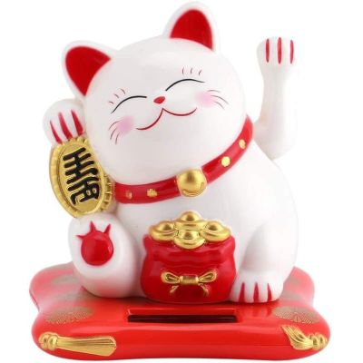 สินค้าใหม่ Lucky Cat แมวกวักญี่ปุ่น ของนำโชค โซล่าเซลใช้พลังงานจากแสงแดด หรือ แสงนีออน แมวกวักนําโชค แมวกวักมงคล พร้อมจัดส่ง ราคาถูก