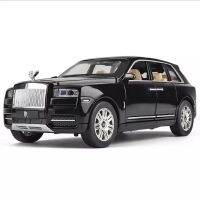 1: 24 Rolls Royce Cullinan จำลองโลหะผสม Acousto แก้วนำแสงกลับมาบังคับรถเด็กของเล่นของขวัญวันเกิดรถสีดำ