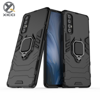 XICCI สำหรับ OPPO Reno3 Pro Case,ซิลิโคน TPU และ Hard PC เกราะกันกระแทกแหวนที่วางแบบโลหะฝาครอบเคสใส่โทรศัพท์