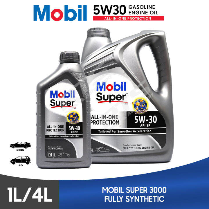Mobil Super 3000 5w30 Fully Synthetic Gasoline Engine Oil 1 Liter 1L