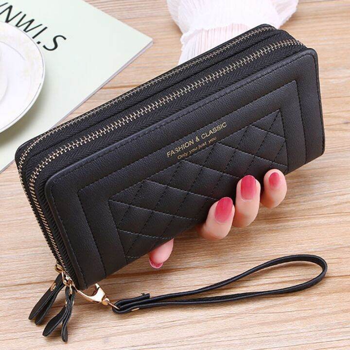 Women Wallet Girls Wallets Purse Bag Clutch Double Zipper Latest