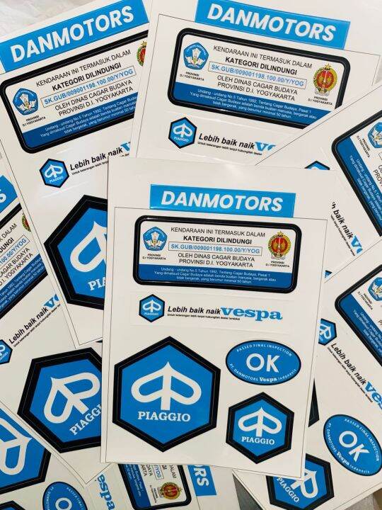 Stiker Pack Vespa Danmotor | Lazada Indonesia
