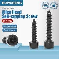 HOWSHENG 15-100pcs Hex Socket Cap Head Self Tapping Screw M2 M2.6 M3 M3.5 M4 M5 M6 8.8 Grade Hexagon  Allen Head Tapping Screw Screw Nut Drivers