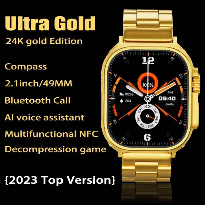 Newest Watch Ultra Gold Series 9 Smart Watch Men GPS NFC IP67 ...