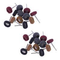 24 Pcs Polishing Sanding Polish Wheel Buffer Abrasive Brush Head for Dremel Rotary