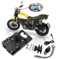 สำหรับ Ducati Scrambler 800 1100 USB โทรศัพท์มือถือรถจักรยานยนต์ฐานยึดอุปกรณ์นำทางต่อชาร์จไฟ USB 2014 15 2016 2017 2018 2020 2019