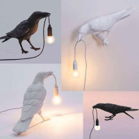 Night Light Bedroom Bedside Living Room Wall Lamp Crow Wall Lamp Table Lamp Home Furnishings Resin Lucky Bird Decorative Lamp