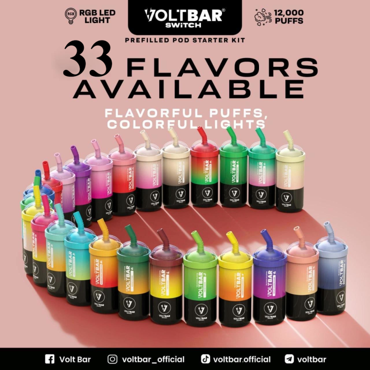 01 FLAVOUR ONLY- VoltBar Switch 12000 Puffs Rechargeable NEW FLAVOUR ...
