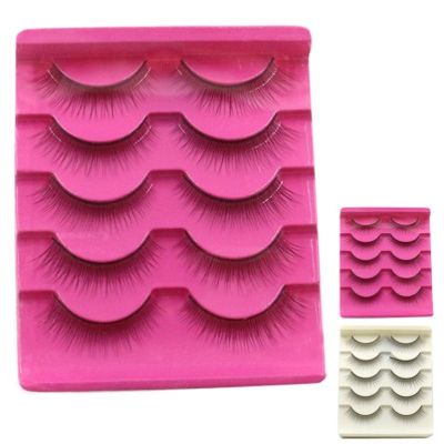 5 Pair Cheap Handmade Natural False Eyelashes Fake Lashes Extensions Lashes for Eyelashes Makeup Y