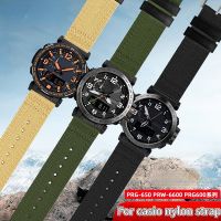 ♟□◑ Nylon Canvas Wrist Strap for Casio PRW-6600Y-1/2A PRG-650 PRG-600 GA2000 Quick release Men waterproof watchband Bracelet 24mm