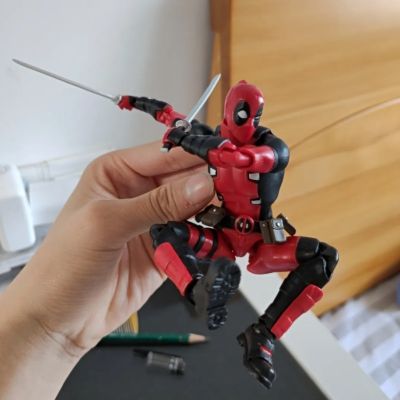 ZZOOI 16cm Mafex 082 Marvel X-Men Deadpool Action Figure Comic Version Collectable Model Toy Doll Children Birthday Christmas Gift