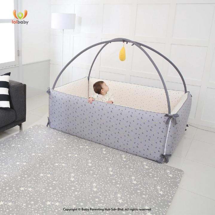 LOLBaby Bumper Bed Ultra Microfiber Big Moon 170x120x55cm Lazada