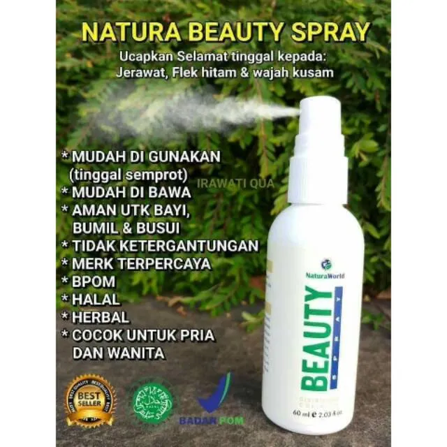 PROMO!! Natura Beauty Spray 100% ORIGINAL ASLI ( ecer/paket isi 5 botol) |  Lazada Indonesia