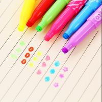 6 colors/set South Korea stationery lovely cartoon Stars seals Highlighter Creative cute student Gifts candy color marker pens