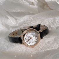 【Hot Sale】 Small fragrant thin belt dial watch female ins college style French niche light luxury temperament retro Korean version of Mori