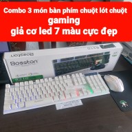 Combo 3 món bàn phím chuột lót chuột led 7 màu mẫu mới keyboard bosston thumbnail