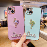 เคสนิ่มชุบหงส์เพชรสุดหรูสำหรับ IPhone 14 Pro 13 12 11 Pro MAX XS XR X 7 8 Plus 12 Mini SE 20ฝาครอบกันกระแทก