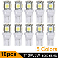 iflike 10PcsรถLED T10 W5W 5050 5SMDอ่านโคมไฟทรงโดม168 194 192 DC 12Vหลอดไฟป้ายทะเบียนMarkerไฟปรับแสงสีขาวสีแดง