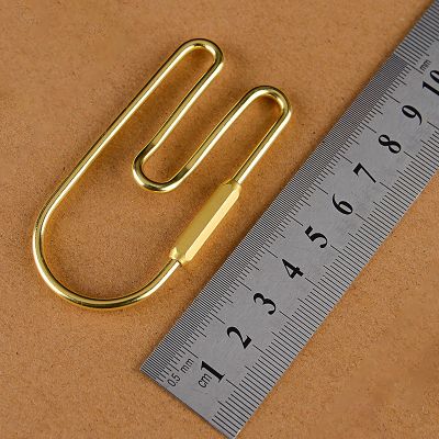 พวงกุญแจ Uni Pure Handmade Copper Keyrings Simple Car Key Chain Ring Holder Men Women