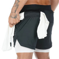 2022 M-5XL summer Running Shorts Men 2 In 1 Double-deck Quick Dry gym Shorts Fitness Jogging Workout Shorts Men Sports Shorts