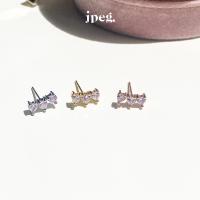 jpegshop - light purple triple heart earring