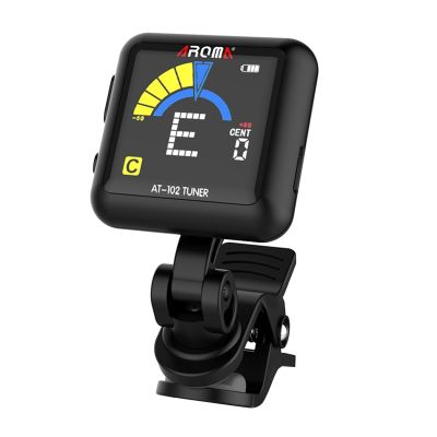AROMA AT-102 Rechargeable Clip-On Bass Guitar Tuner for Chromatic Guitar Bass Ukulele Violin