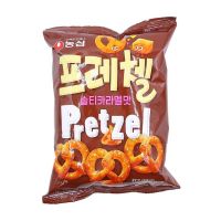 Nongshim Salted Caramel Pretzel [80 g.] :: ขนมเพรสเซลเคลือบคาราเมลจากประเทศเกาหลี