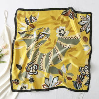 Fashion Print Square Silk Scarf Women Neck Scarfs Office Lady Hair Band Hand Kerchief Female Foulard Bandana Shawl Hair Scarf