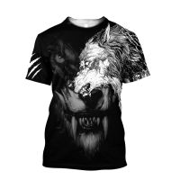 Ferocious Animal Wolf and Indians T Shirt Men Fashion Clothing 3D Print Men/Women Harajuku Style Streetwear Tops