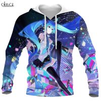 2023 NewCLOOCL Hatsune Miku การ์ตูนรูปแบบ3D พิมพ์ Hoodie แฟชั่นผู้ชายและผู้หญิง Casual Hip-Hop เสื้อแขนยาว Hoodie Top