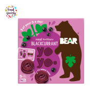 Bear Yoyo real brilliant Blackcurrant 5x20g แบร์ โยโย่ ขนมสำหรับเด็ก รสแบล็คเคอแรน 5x20กรัม