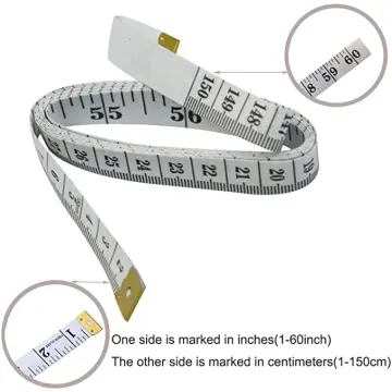 2pcs 60-inch Soft Tape Measure, Dual Scale Body Measuring Tape For Sewing,  Tailor, Craft, Medical Measurement, Weight Loss, With 150cm Scale On The  Back