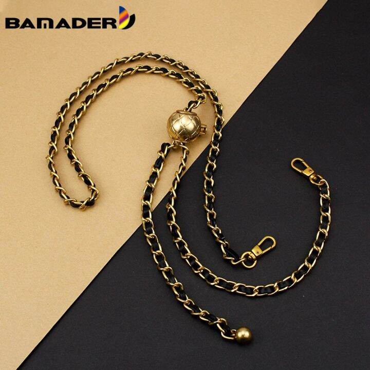 bamader-chain-strap-round-bead-decoration-bag-chain-belt-strap-high-quality-metal-chain-replacement-luxury-brand-chain-bag-strap