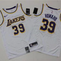 เสื้อเจอร์ซีย์ Nbaombhoward Lakers No. 39 Dwight Howard สีดำย้อนยุคลายงูพิมพ์บาสเก็ตบอลบาสเก็ตบอลที่เจอร์ซี่ร้อน