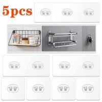 Wall Multi-Purpose Hooks Transparent Self-Adhesive Hook Punch-free Kitchen Bathroom Storage Shelf Holder Non Trace Stickers Hook