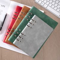 53CC Loose-leaf Notebook PU Leather Notepad A6 Binder Journal Business Memo Book 100 Sheets Lined for Office Women Men Gifts