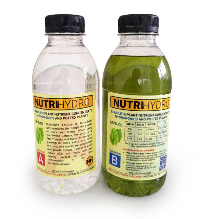 NutriHydro Lettuce Nutrient Solution for Hydroponics and Potted Plants