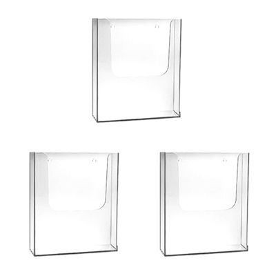 3X Letter Holder Mail Organizer Wall Mount Hook Acrylic Home Office Decoration