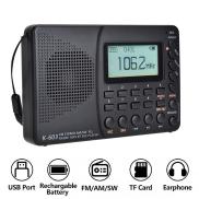 Đài Phát Thanh Toàn Dải Bluetooth FM AM SW Radio BỎ Túi Xách Tay Máy Ghi