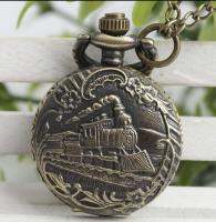 【CW】┇✆  New train hours pendant Necklace pocket watches gift