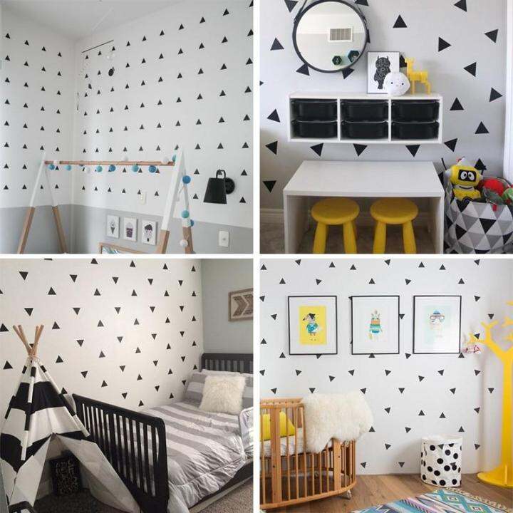 sale-nancarenko1977-baby-boy-room-little-triangles-สติ๊กเกอร์ติดผนังสำหรับห้องเด็กสติ๊กเกอร์ตกแต่งห้องนอนเด็ก-nursery-wall-decal-stickers