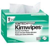 กระดาษเช็ดเลนซ์และงานละเอียดอ่อนมาก KIMTECH SCIENCE KIMWIPES (280แผ่น/กล่อง)  ของแท้ 100% จาก Kimberly-Clark Taiwan