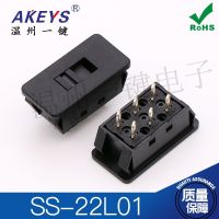 10pcs SS-22L01 6 foot 2 gear vertical sliding toggle switch  Two-speed hair dryer switch 6A250V Electrical Circuitry  Parts