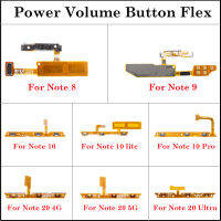 Pcs Volume Power Mute Switch On Off ปุ่มควบคุมปุ่ม Ribbon Flex Cable สำหรับ Samsung Galaxy Note 8 9 10 20 lite Pro Ultra-m0pi