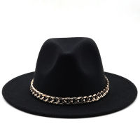 Elegant Lady Winter Autumn Jazz Caps Simple Men Wool Vintage Fedora Hat Women European American Big-brimmed Fedora Hats NZ249