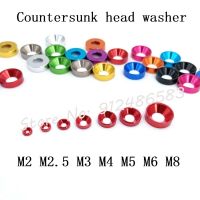 10pcs aluminum washer m2 m2.5 M3 M4 M5 M6 M8 colourful Anodized Countersunk Head Bolt Washers Gasket DIN7991