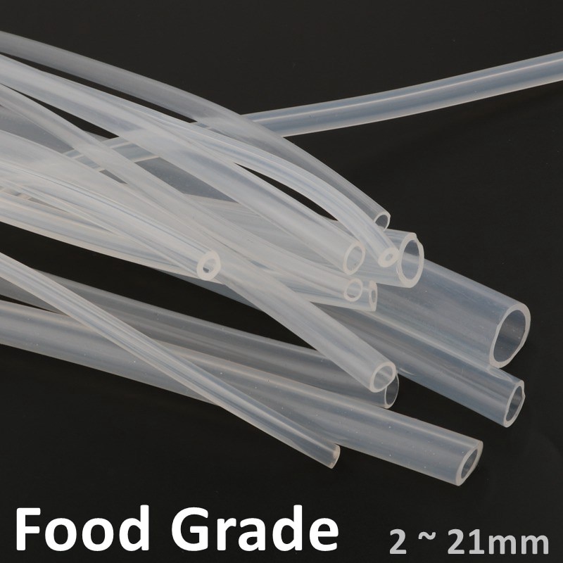 1M Safe Food Grade Clear Beer Silicone Tube Soft Rubber Translucent Hose Pipe! 